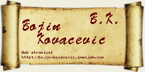 Bojin Kovačević vizit kartica